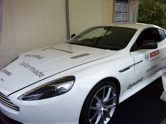 Bosch Straps Hybrid Unit to Aston Martin DB9 for Testing