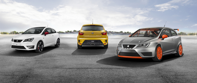 SEAT Ibiza FR, SEAT Ibiza CUPRA Concept et SEAT Ibiza SC Trophy SEAT Ibiza FR, SEAT Ibiza CUPRA Concept et SEAT Ibiza SC Trophy