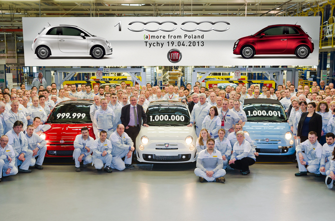 Fiat has produced over one million 500s at its factory in Poland Fiat has produced over one million 500s at its factory in Poland