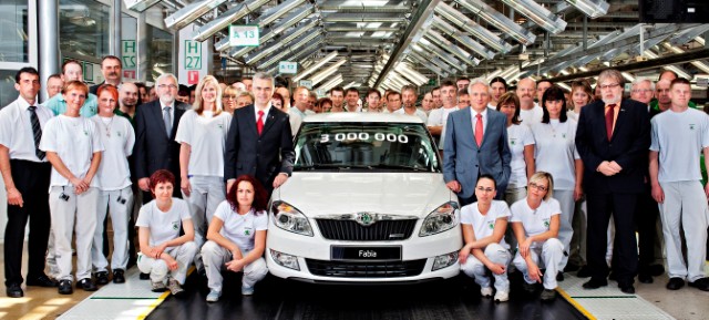 The 3 Millionth Fabia built was a white Fabia Greenline 1.2 TDI CR DPF model with 74hp The 3 Millionth Fabia built was a white Fabia Greenline 1.2 TDI CR DPF model with 74hp