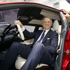 Minister Corrado Clini testing a Lamborghini