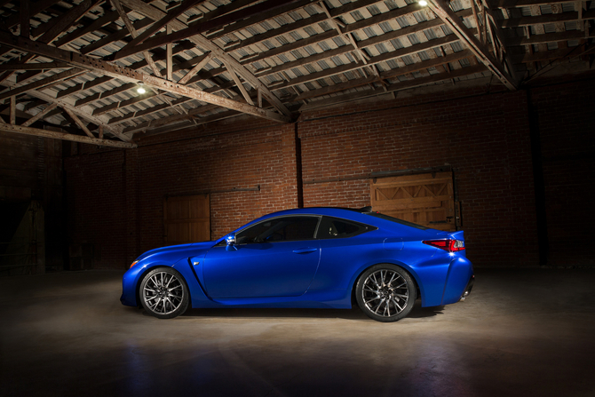 The RC F gets larger tires and new, more aggressive body panels The RC F gets larger tires and new, more aggressive body panels