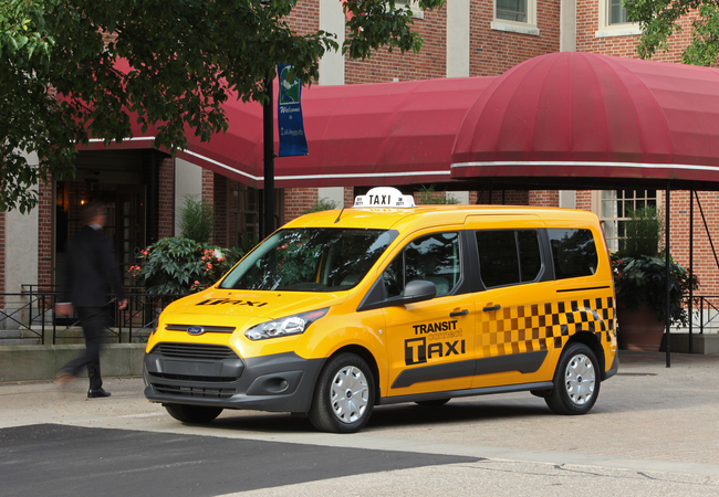 The Transit Connect Taxi has a lower ride height than before The Transit Connect Taxi has a lower ride height than before