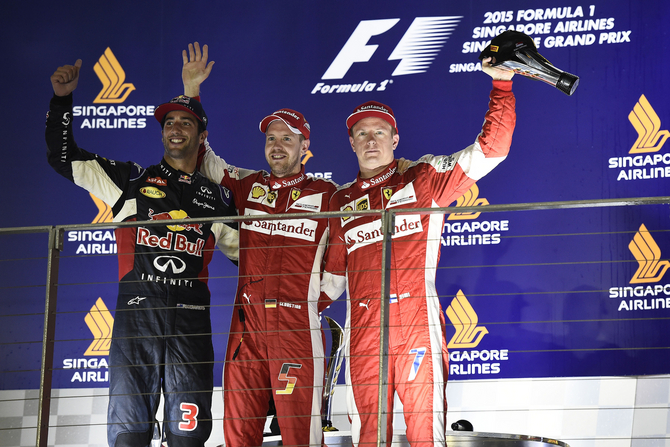 Vettel conquers third win for Ferrari Vettel conquers third win for Ferrari