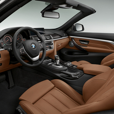 The interior is meant to give the car a nautical feeling with two-tone trim on the doors and sides