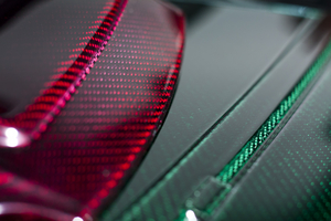 Right now, the colored carbon fiber is only available in red and green
