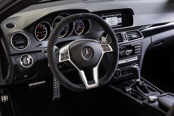 The interior gets an AMG carbon fiber interior The interior gets an AMG carbon fiber interior