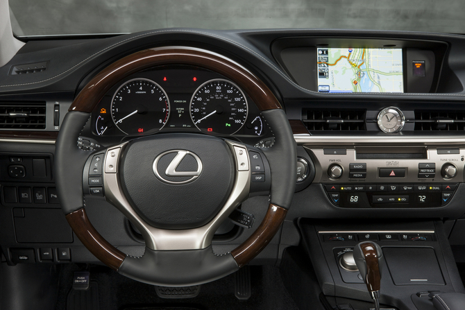 The interior has the very horizontal dashboard that started on the GS The interior has the very horizontal dashboard that started on the GS