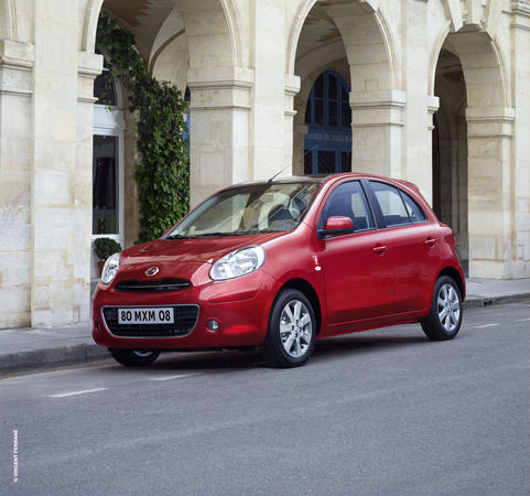 The Micra Elle is available in either blue or red The Micra Elle is available in either blue or red
