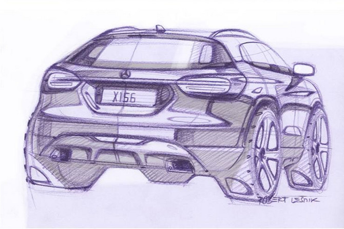 Mercedes also released sketches for the car Mercedes also released sketches for the car