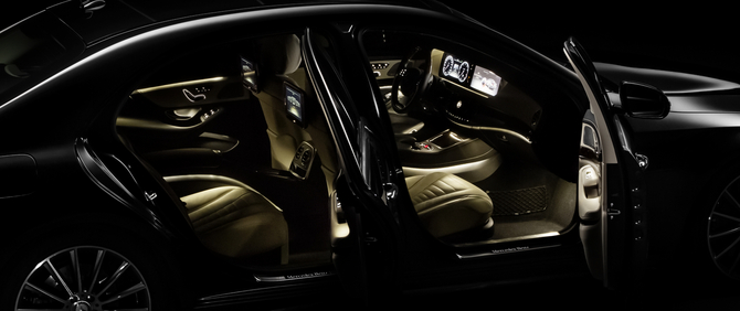 The interior features LED illumination The interior features LED illumination