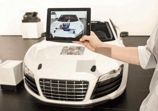 A Audi criou uma aplicação especial do carro também A Audi criou uma aplicação especial do carro também
