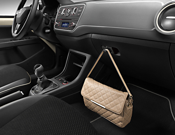 The Seat Mii by Mango includes an inside hook for a women's purse The Seat Mii by Mango includes an inside hook for a women's purse