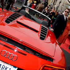 He drove an R8 e-tron to the film's US premiere