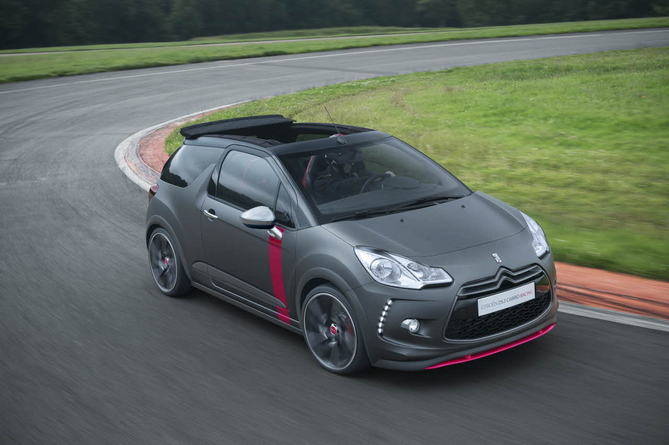 The car takes the concept of the DS3 Racing and adds the Cabrio's canvas top The car takes the concept of the DS3 Racing and adds the Cabrio's canvas top