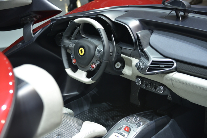 The car borrows most of the 458's interior The car borrows most of the 458's interior