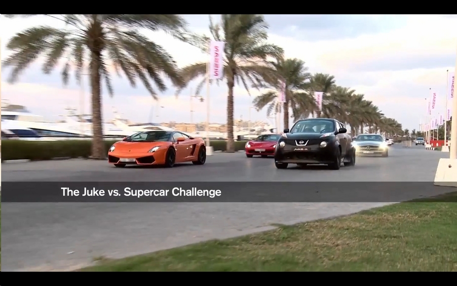 *Final Update* Nissan Stages Race in Dubai for Juke-R, Gallardo, 458 Italia and SLS AMG