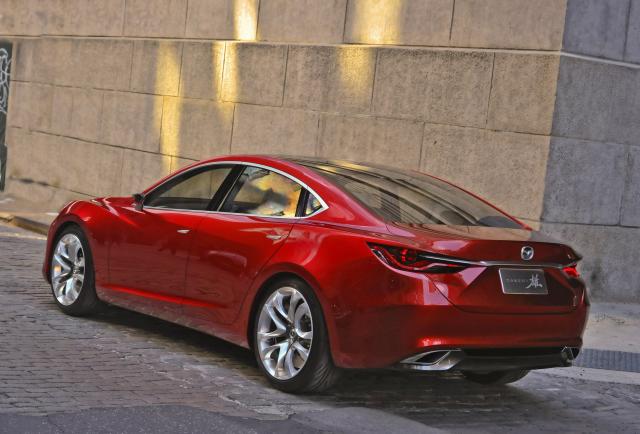 The teaser shows the car from the rear, and it looks similar to the Takeri. 