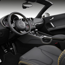 The interior gets an upgraded leather interior and metallic trim