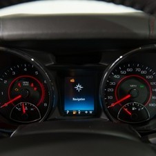 The interior comes with many standard performance features like a color heads-up display