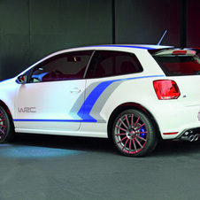 The Polo WRC Street features a rear spoiler and rear diffuser The Polo WRC Street features a rear spoiler and rear diffuser