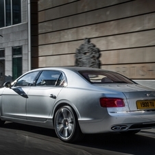 Subtle styling differentiates the Flying Spur V8 from the W12 flagship, including the eight-shaped of the exhaust finishers