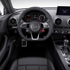 Detail from the interior of the Audi A3 clubsport quattro
