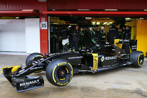 The car presented at the Barcelona test still does not have the final livery