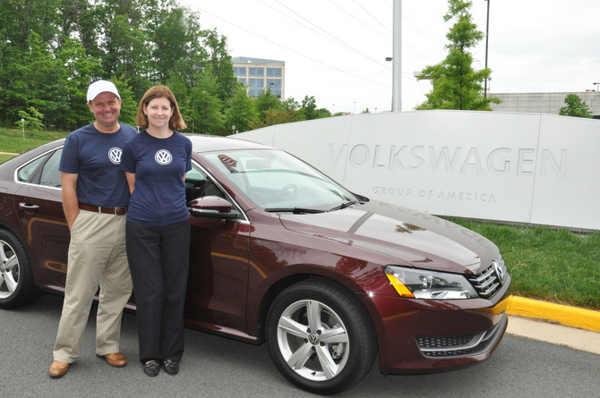 The Taylors drove the car to the Volkswagen plant in Chattanooga, Tennessee, after the trip The Taylors drove the car to the Volkswagen plant in Chattanooga, Tennessee, after the trip