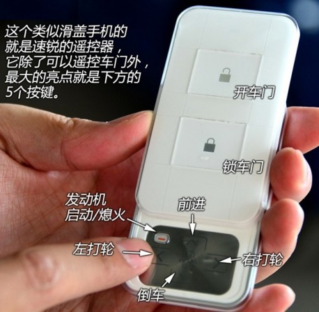 The remote is connected to the key fob