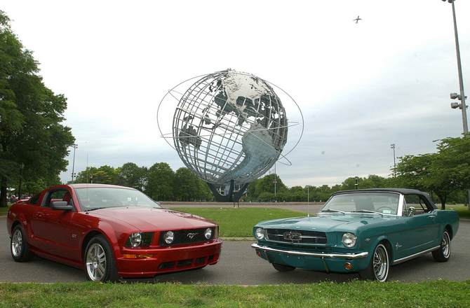 The current Mustang makes many references to the first, and most iconic model. The current Mustang makes many references to the first, and most iconic model.
