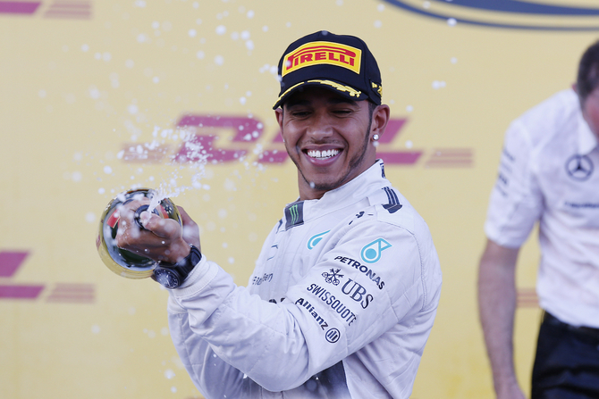 Hamilton won his ninth win of the season Hamilton won his ninth win of the season