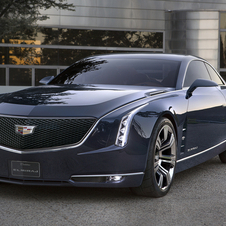 The car has the cascading headlights that is becoming a Cadillac staple
