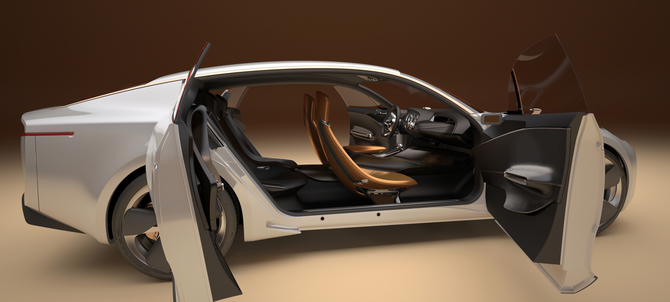 While called the GT, it technically had suicide doors in the rear and four seats While called the GT, it technically had suicide doors in the rear and four seats