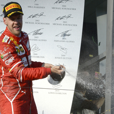 Vettel won the first race of the season beating the two Mercedes