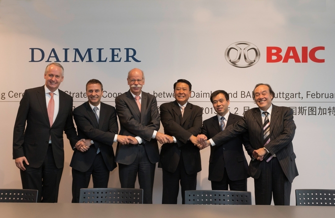 It will be financed by Daimler offering stock in the value of 12% of BAIC It will be financed by Daimler offering stock in the value of 12% of BAIC