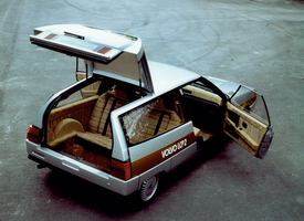 The rear seats faced backwards for safety
