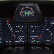 The instrument cluster was bespoke and had a tachometer (left), speedometer (right) and G-Meter (center) The instrument cluster was bespoke and had a tachometer (left), speedometer (right) and G-Meter (center)