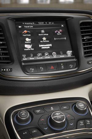 Chrysler's Uconnect system with an 8.4in screen is an option Chrysler's Uconnect system with an 8.4in screen is an option