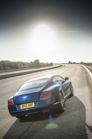 It uses an eight-speed automatic transmission that Bentley says improves fuel economy... It uses an eight-speed automatic transmission that Bentley says improves fuel economy...