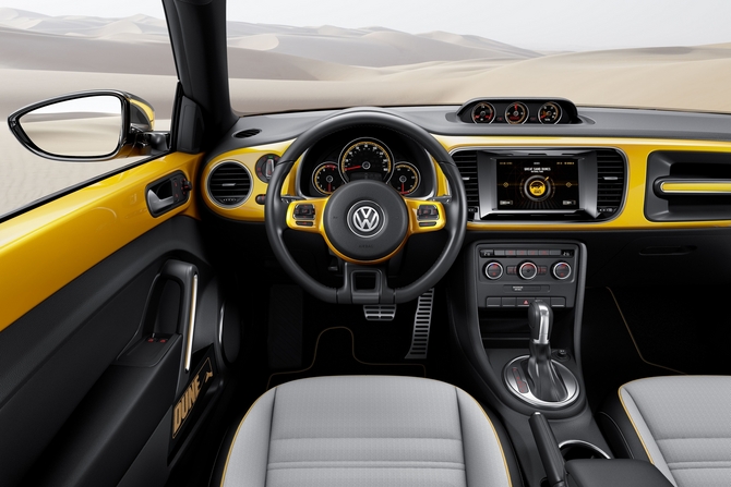 The interior comes directly from the standard Beetle The interior comes directly from the standard Beetle