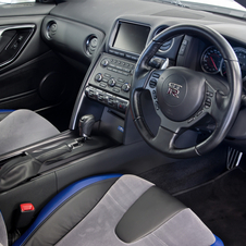 Nissan claims the interior has sticky Magic-cloth seats that keep the driver from slipping Nissan claims the interior has sticky Magic-cloth seats that keep the driver from slipping