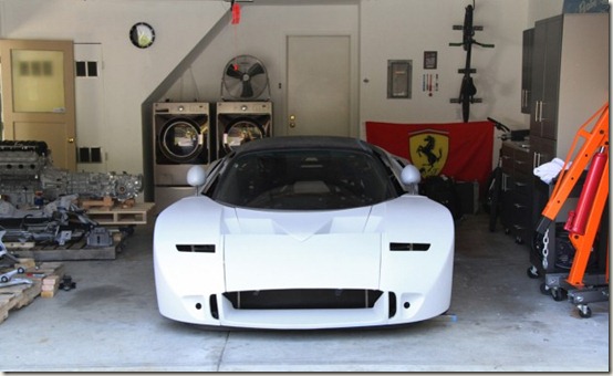 Concept Ford GT90 in garage Concept Ford GT90 in garage