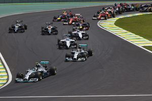 The German started from pole but had to defend his position in the last stages of the race