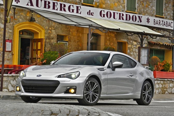 Subaru engineers focused on moving the engine as far back as possible and keeping the center of gravity low on the BRZ Subaru engineers focused on moving the engine as far back as possible and keeping the center of gravity low on the BRZ