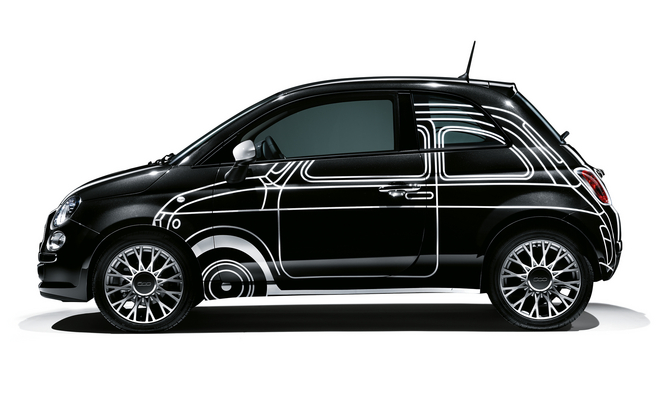 Fiat 500 Ron Arad Edition als Hommage an den Cinquecento von 1957 Fiat 500 Ron Arad Edition als Hommage an den Cinquecento von 1957