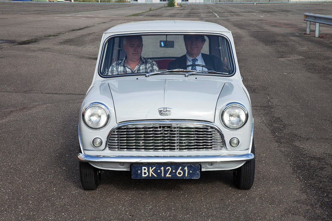 The car is one of the oldest Minis on the road today The car is one of the oldest Minis on the road today
