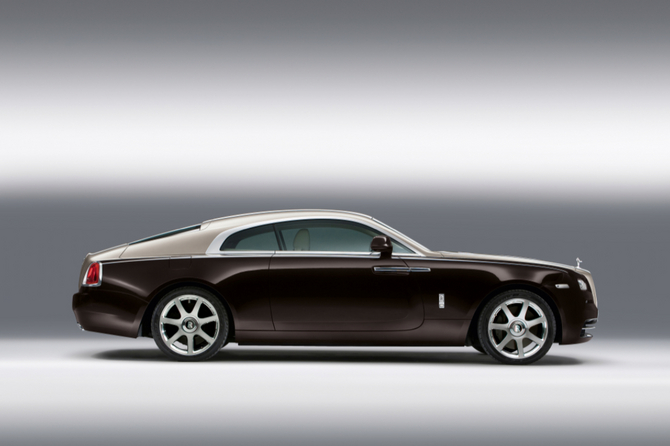 In profile, the Wraith shows a sweeping fastback design In profile, the Wraith shows a sweeping fastback design