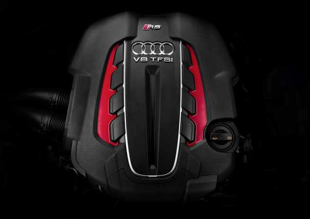 O motor 4.0 twin-turbo V8 também está disponível nos modelos S6 e S8 O motor 4.0 twin-turbo V8 também está disponível nos modelos S6 e S8