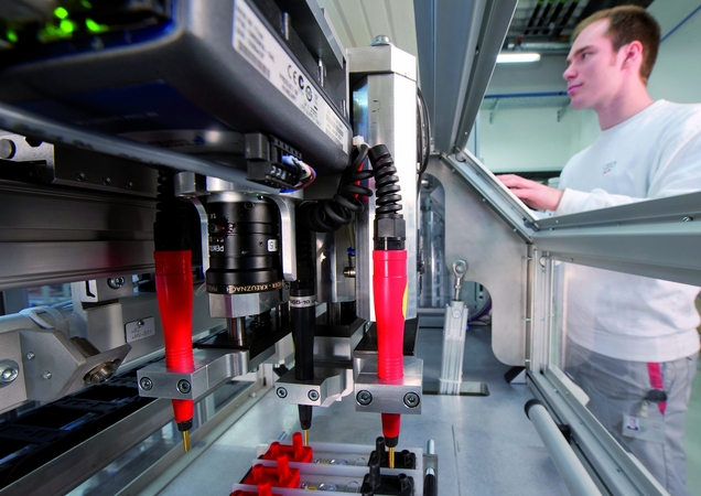 Audi has a full test center at the facility for evaluating new batteries Audi has a full test center at the facility for evaluating new batteries